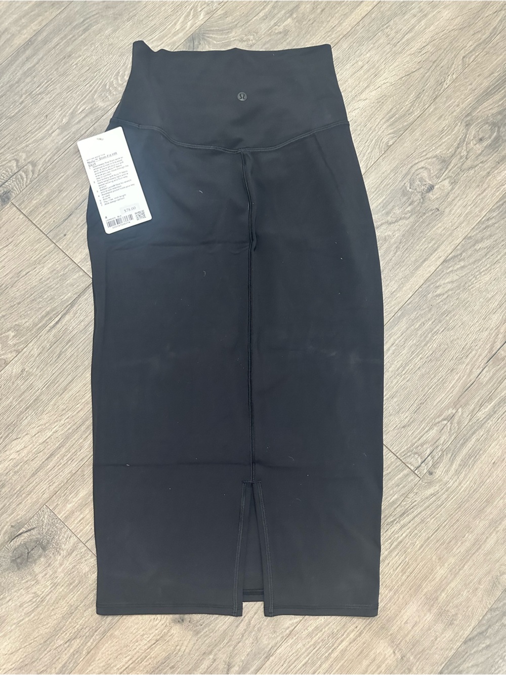 Lululemon nulu high rise midi black Women's Skirt new with tags size 4 - Picture 2 of 2